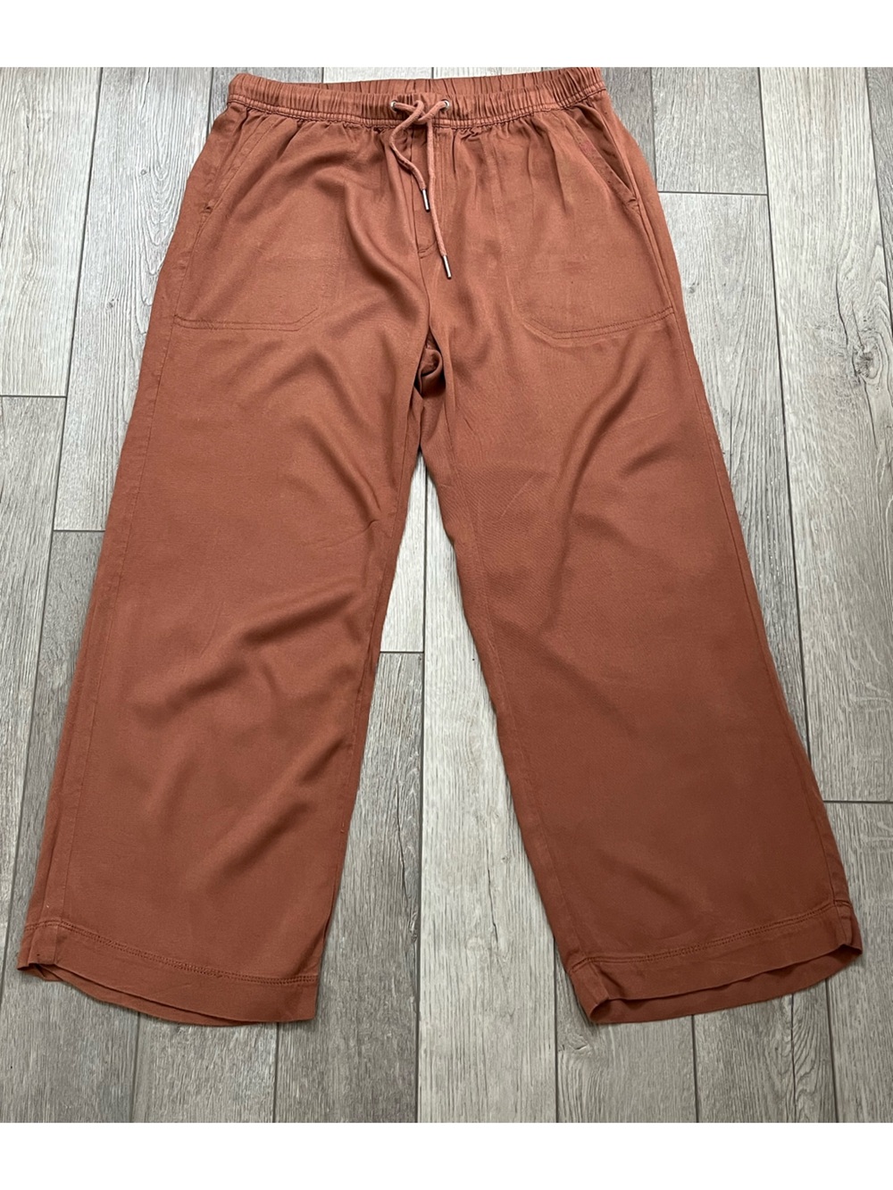 Splendid Rust Cropped Wide-Leg Pants Size Small